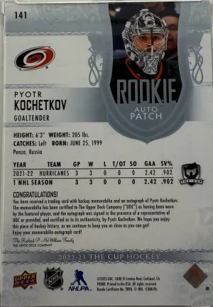 Pyotr Kochetkov The Cup Rookie Auto /249 back