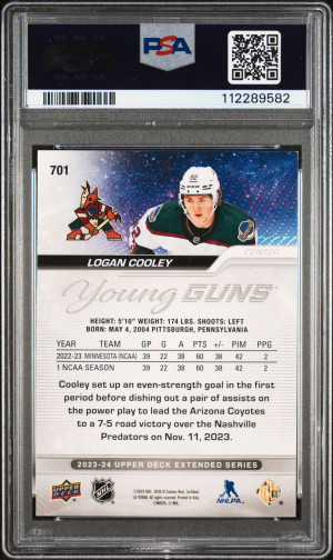 2023 Upper Deck Logan Cooley back