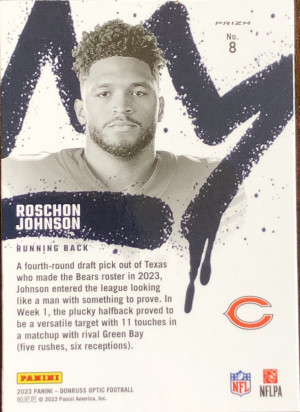 2023 Panini Donruss Optic #8 Rookie Kings Lazer Roschon Johnson back