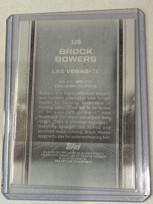 2024 Topps Signature Class Brock Bowers Rookie back
