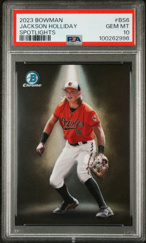 2023 Bowman Spotlights Jackson Holliday Spotlights PSA 10 front