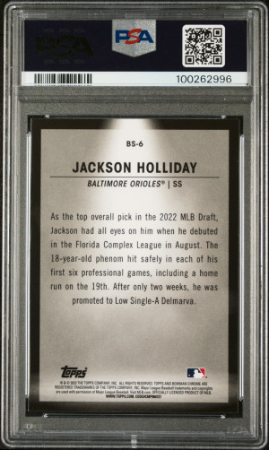 2023 Bowman Spotlights Jackson Holliday Spotlights PSA 10 back