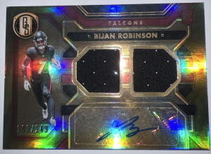 2023 Gold Standard - Rookie Jersey Auto Bijan Robinson #244 /149 (AU, MEM, RC) front