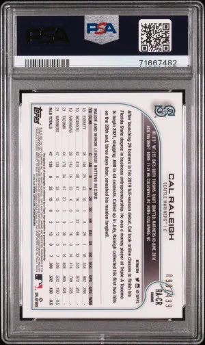 2022 Topps Chrome Rookie Autographs Cal Raleigh Rookie Au-Refractor back
