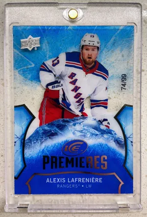 2020-21 UD Ice Premieres Rookie Alexis Lafreniere /99 front