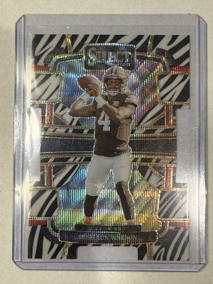2023 Panini Select Deshaun Watson Zebra Die-Cut front