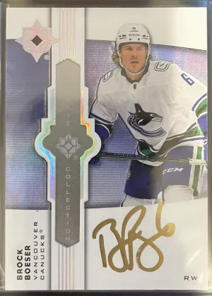 2021-22 Ultimate Collection Brock Boeser Auto front