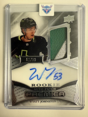 2022-23 Premier Wyatt Johnston Rookie Auto Patch #51/99 front