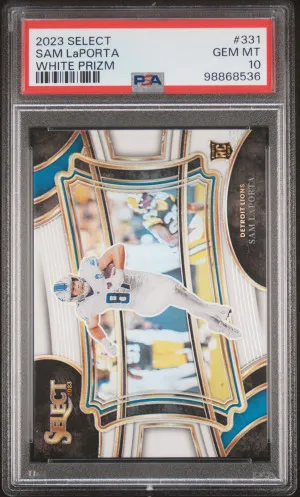 2023 Panini Select Sam Laporta White Prizm front