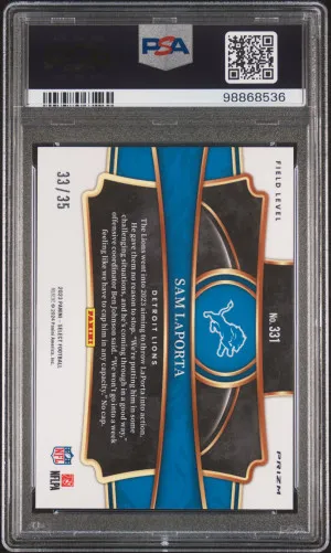 2023 Panini Select Sam Laporta White Prizm back