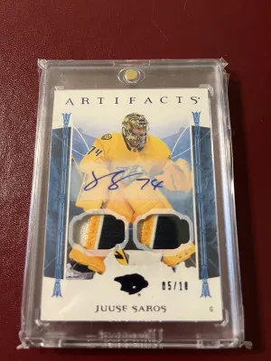 Jusse Saros 2024-25 Artifacts Patch Auto 05/10 front