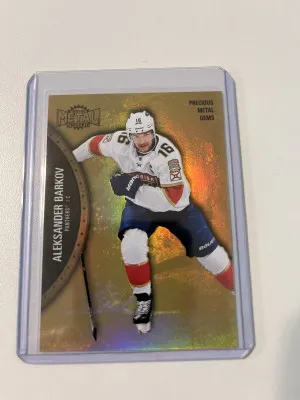 Aleksander Barkov 2021-22 Metal Precious Metal Gems Gold 1/1 front