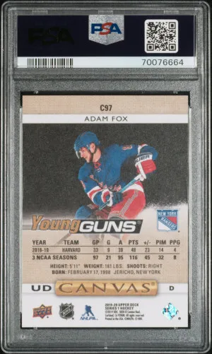 2019 Upper Deck Canvas Adam Fox back