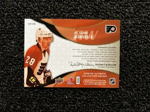 2008-09 UD Ultimate Collection Claude Giroux Auto back