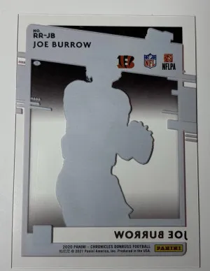 2020 Donruss Optic Clearly Rated Rookie Joe Burrow RR-JB RC BENGALS back