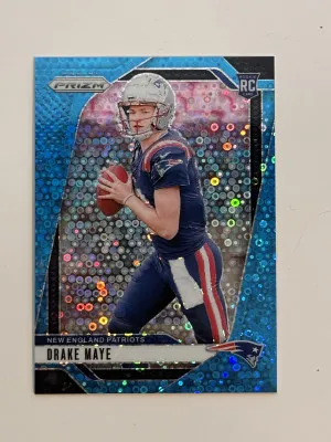 2024 Prizm Blue Disco /99 Drake Maye front