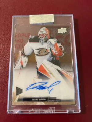 Lukas Dostal 2022-23 UD Clear Cut Rookie Auto front
