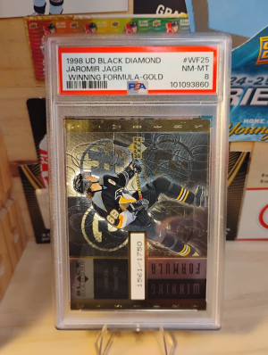 1998 UD Black Diamond Gold Jaromir Jagr Winning Formula GOLD /1750 -PSA 8 LOW Pop-None Higher front