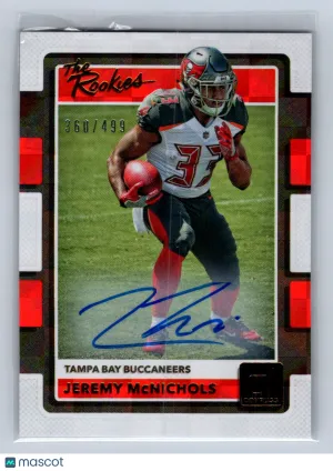 2017 Panini Donruss The Rookies Jeremy McNichols Auto /499 #TR-36 front