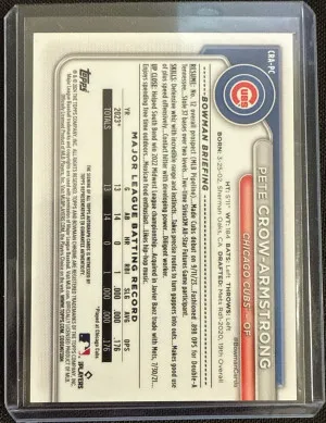 2024 Bowman Chrome Pete Crow Armstrong Auto back