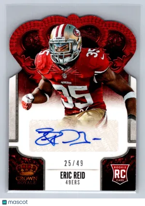 2013 Panini Crown Royale Eric Reid Red Die-Cut Auto /49 #139 front