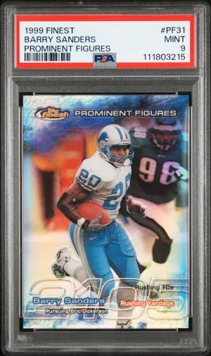 1999 Finest Prominent Figures Barry Sanders Prominent Figures /2105 front