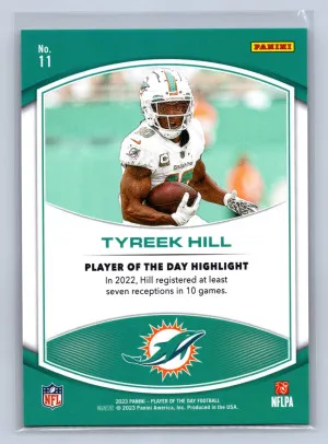 2023 Panini Player of the Day Tyreek Hill Red /99 #11 back