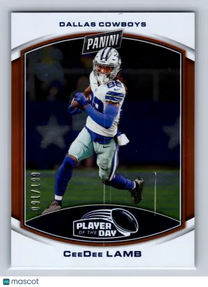 2023 Panini Player of the Day CeeDee Lamb Orange /199 #30 front