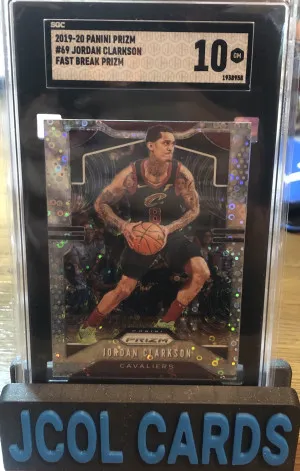 2019-20 Panini Prizm Fast Break Prizm Jordan Clarkson SGC Gem Mint 10 front