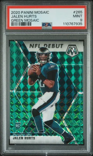 2020 Panini Mosaic Jalen Hurts Green Mosaic front