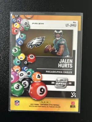 2021 Panini - Contenders Optic Jalen Hurts #LT-JHU Lottery Ticket back