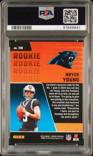2023 Panini Zenith Bryce Young Red Zone back