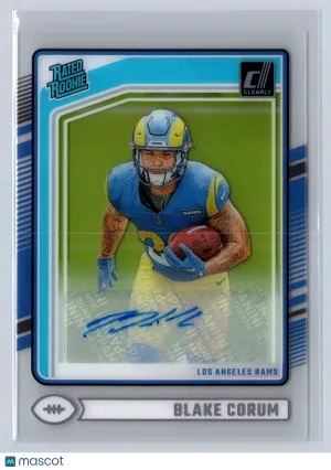 2025 Panini Clearly Donruss Blake Corum Auto #76 front