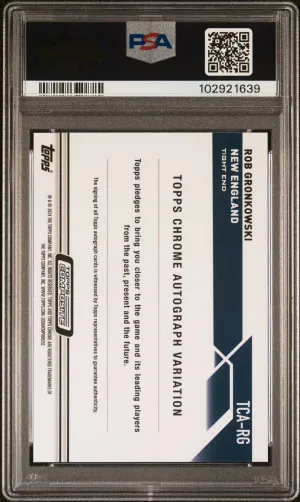 2023 Topps Composite Topps Chrome Autographs Rob Gronkowski Chrome Autograph-Gold Ref (PC Card - Minimum value at which I would move) back