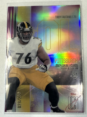 2024 Topps Signature Class Purple Troy Fautanu 28/250 front