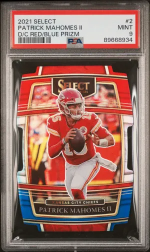 2021 Panini Select Patrick Mahomes Ii D/C Red/Blue Prizm front