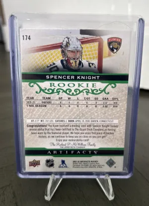 20-21 UD Artifacts Spencer Knight Rookie Patch /99 back