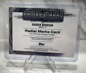 2024 Topps Radial Marks Darren Woodson Auto 22/25 back