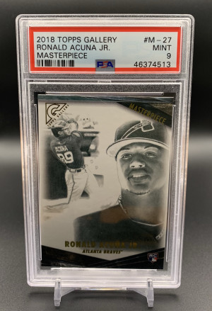 2018 Topps Gallery Masterpiece Ronald Acuña Jr. Rookie Card PSA 9 front