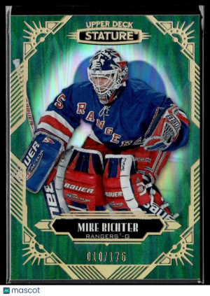 Mike Richter 10/175 Upper Deck Stature Green 2020-21 #99 front