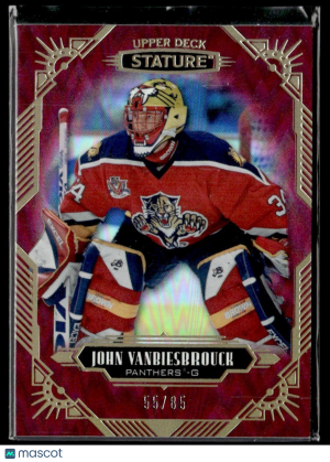 John Vanbiesbrouck 55/85 Upper Deck Stature Red 2020-21 #78 front