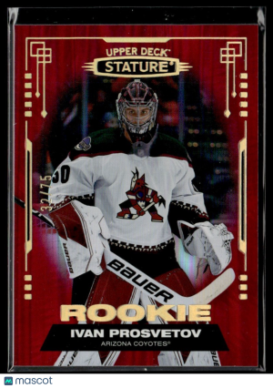 Ivan Prosvetov 32/75 Rookie Upper Deck Stature Red 2021-22 #123 front