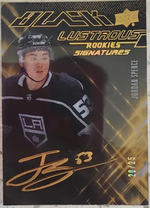 Jordan Spence Rookie Auto Black Lustrous /25 front