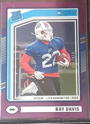 2024 Donruss #316 Ray Davis Season Stat Line /110 Rc Rookie front