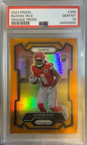 2023 Prizm Rashee Rice Orange #/249 PSA 10 front