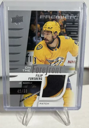 23-24 UD Premier Filip Forsberg On The Forefront Patch /50 front