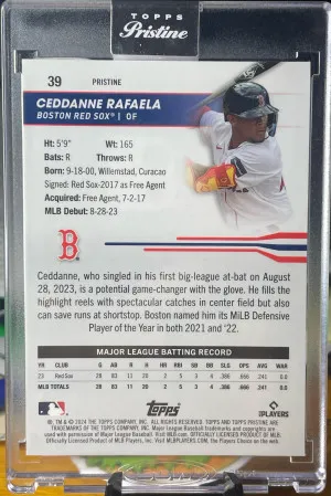 Ceddanne Rafaela RC #/75 Topps Pristine Sealed 2024 back