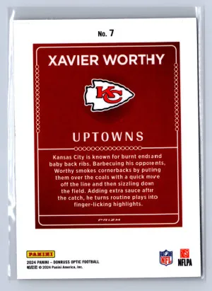 2024 Panini Donruss Optic Uptowns Xavier Worthy #7 back