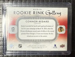 2023-24 Upper Deck The Cup Connor Bedard Rookie Rink Gallery /99 back