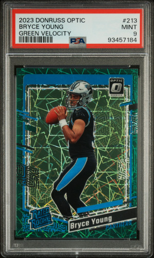 2023 Panini Donruss Optic Bryce Young Green Velocity front